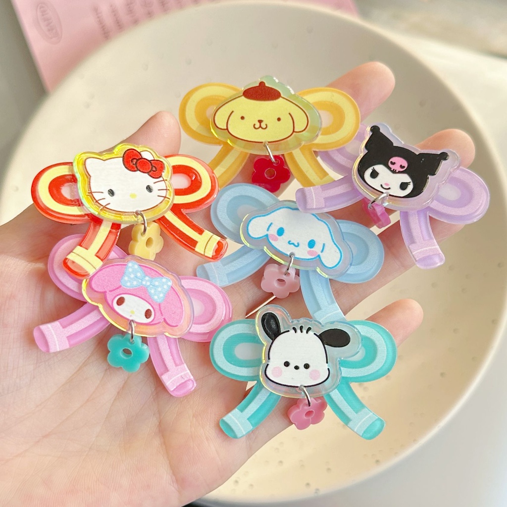 Kẹp Tóc Hình sanrio kuromi Cinnamoroll Dễ Thương Cho Bé Gái