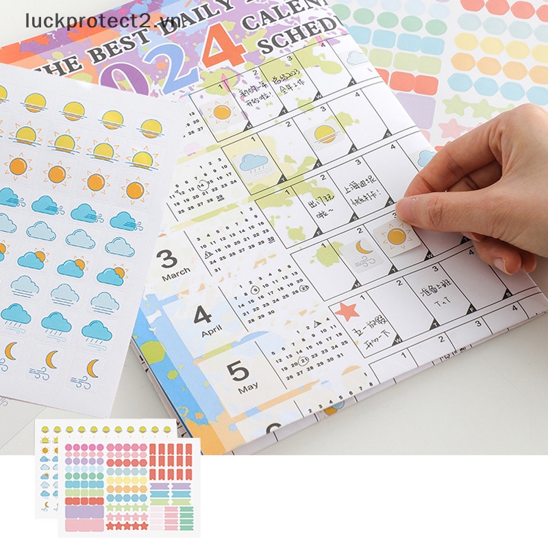 # N Bảng Ghi Nhớ Lịch Treo Tường # 2024 Ký Tự Dễ Thương Trong Văn Phòng