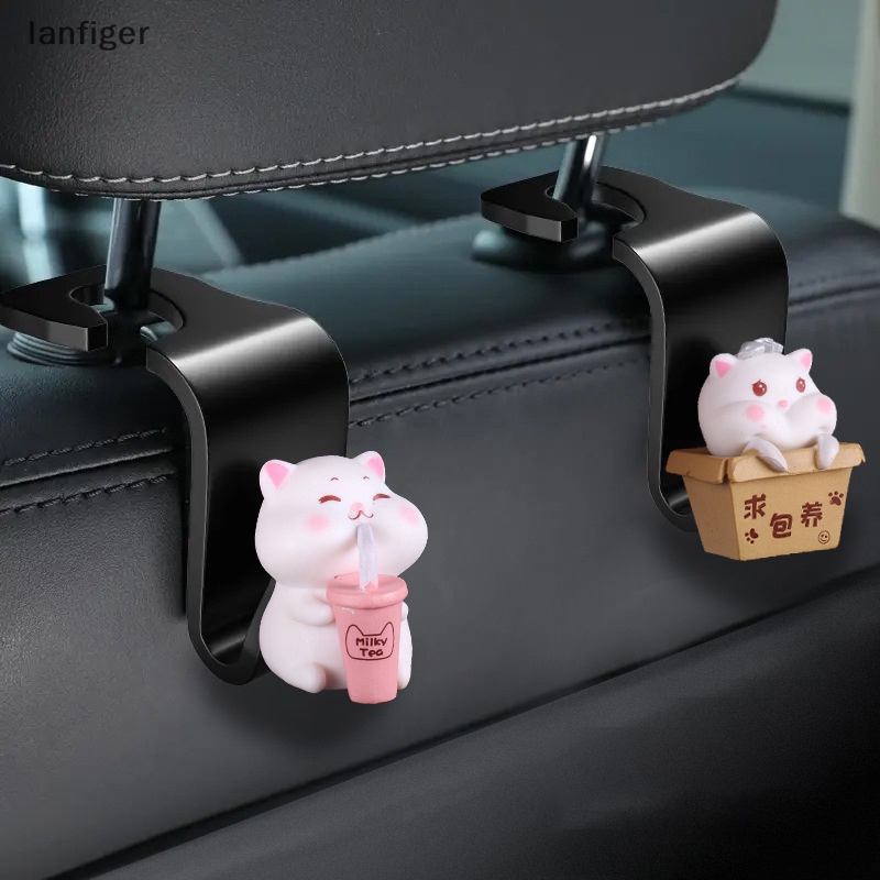 Lanf Móc Treo Đồ Gắn Sau Ghế Xe Hơi Đa Năng Hình Heo / Vịt Hoạt Hình