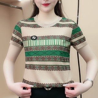 Áo Thun Tay Ngắn Dáng Rộng In Chữ Thời Trang Mùa Hè Cho Nữ