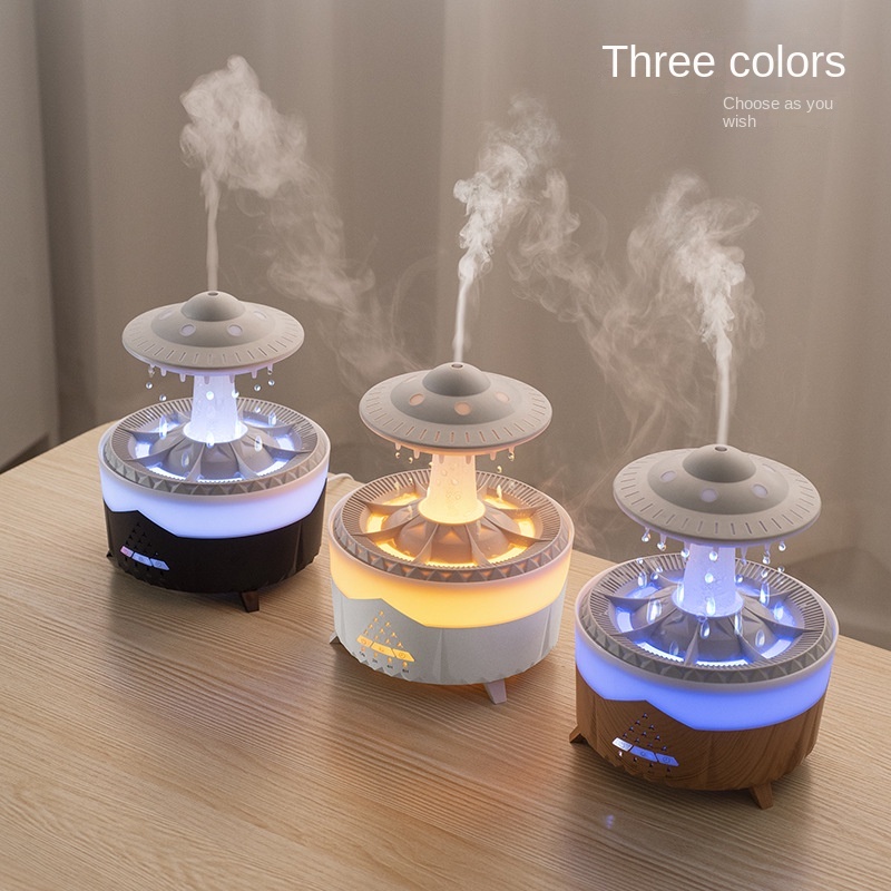 Customized New Water Drop humidifier home wood grain aromatherapy machine desktop remote control essential oil special fragrance expansion EZVQ