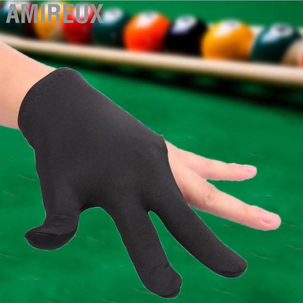 Amireux Billiards Gloves Elastic 3 Finger Snooker Cue Glove for Men Women Pool Accessory Billiard Parts