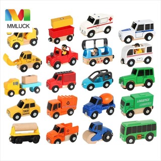 Mmluck bộ đồ chơi xe lửa mô hình đường ray xe lửa bằng gỗ dành cho trẻ em