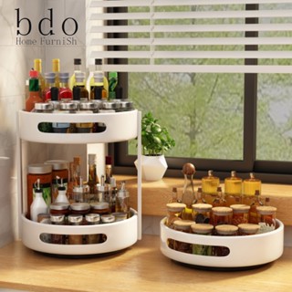 Do Kệ Đựng Gia Vị Hai Tầng Đa Năng Dạng Xoay Cho Nhà Bếp