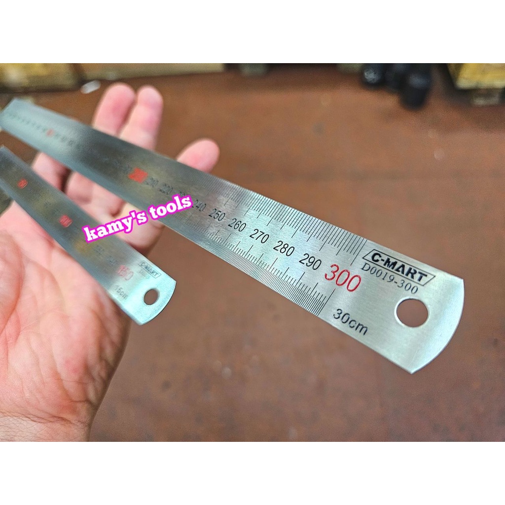 Thước lá inox C-mart 150mm 300mm D0019-150 D0019-300
