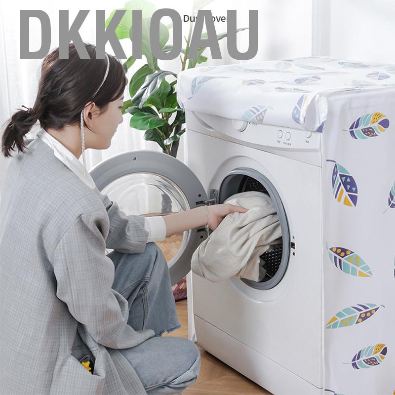 Dkkioau Dust Cover Cartoon Pattern Waterproof UV Resistance Anti Dirty Thickened for 10kg Washing Machine