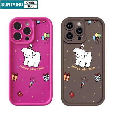 Suntaiho Ốp Điện Thoại tpu silicon Mềm Chống Sốc Họa Tiết Chú Cún Cho iphone 15 14 12 13 11 pro max ip 7 8 plus x xs xr xs max