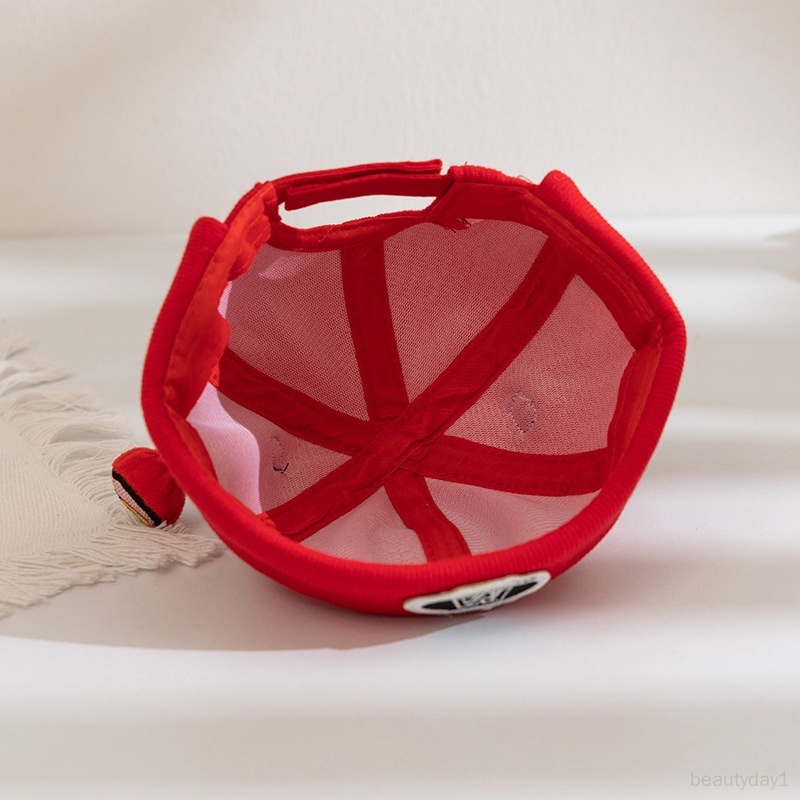 Mũ cotton Trơn Thêu Chữ Hoạt Hình Phong Cách Công Sở Cho Bé