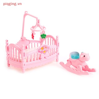 Mô hình giường ngủ và ngựa trang trí nhà búp bê cho bé gái vn
