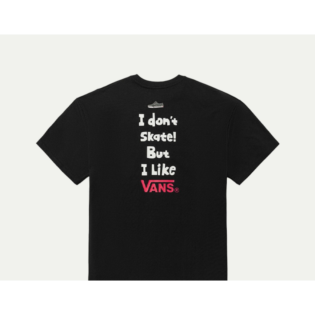 Vans Áo Thun cotton Ngắn Tay Dáng Rộng In Họa Tiết Thời Trang Cho Nam Nữ