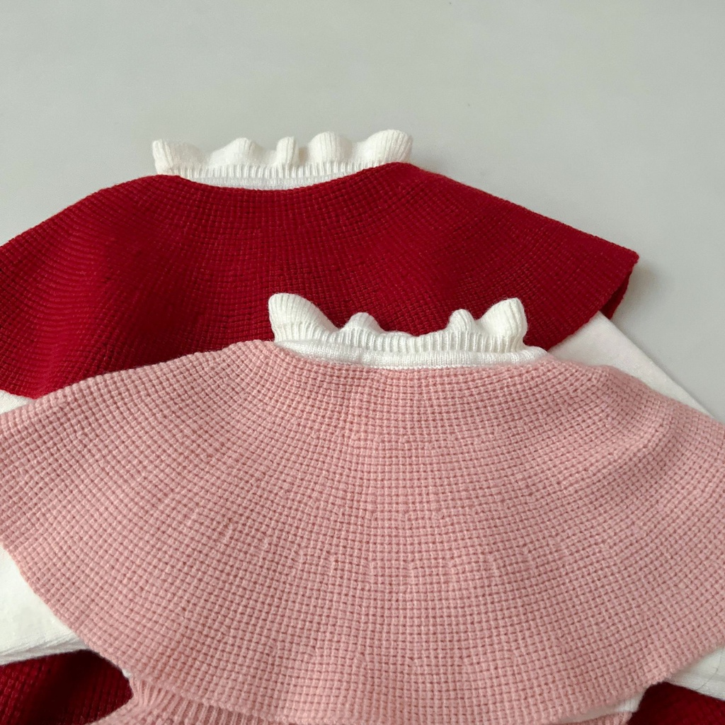 VÁY LEN DÁNG XÒE TRÙM VAI ĐÍNH HOA XINH XẮN CHO BÉ- HÀNG QCCC