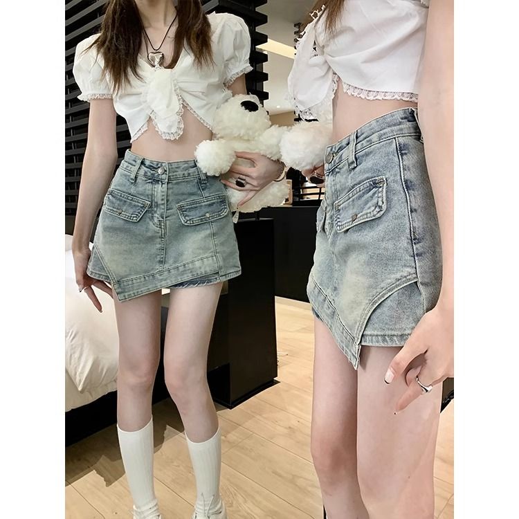 Quần Short Jeans Bó Sát Eo Cao Nữ