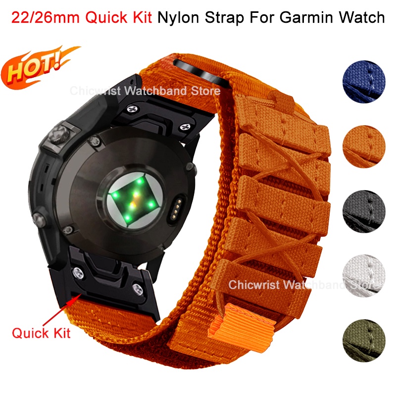 Dây Đeo nylon 22mm 26mm Cho garmin fenix 7x 6x pro 5x 5x plus 7 6 / 6pro 3 band 945