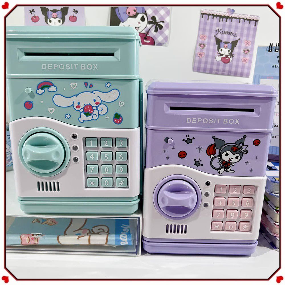 SANRIO Ống Heo Tiết Kiệm Tiền Hình Hoạt Hình Pikachu Doremon Kuromi My Melody Cinnamoroll Phát Nhạc