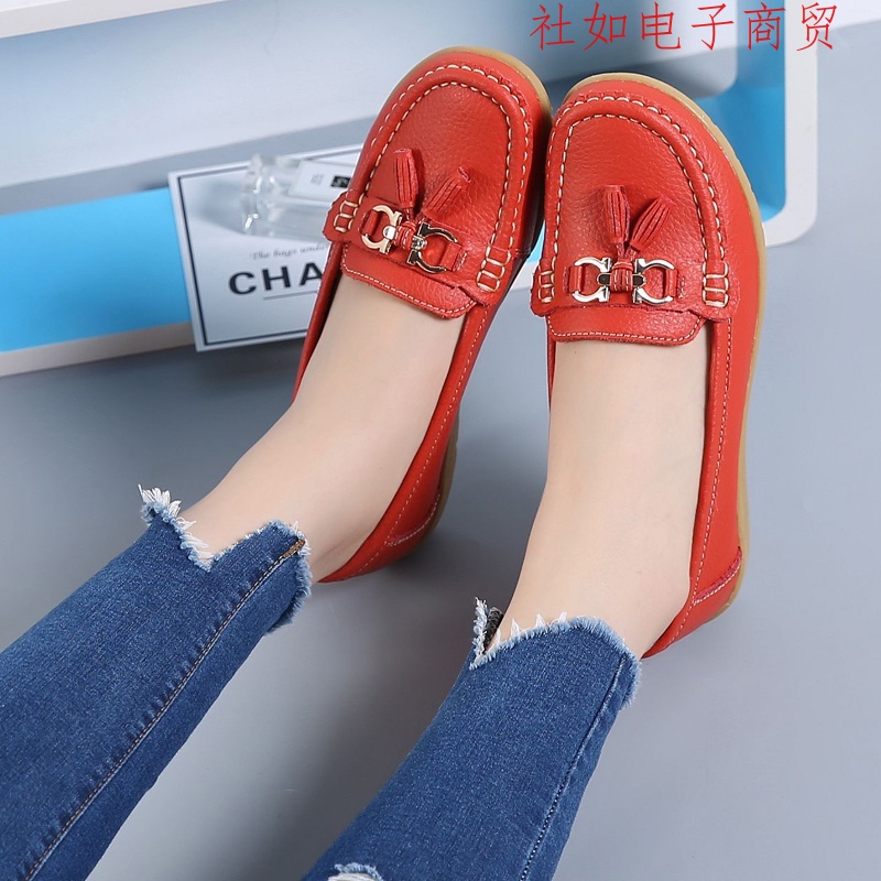 Giày Lười Da Thời Trang Cho Nữ Size 35-44
