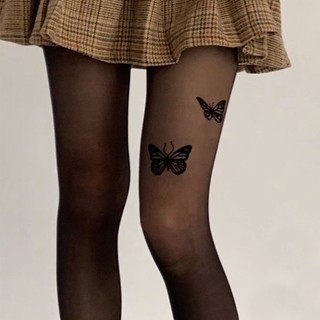 Lady - Quần Tất - Tất Chống Móc - Vớ In Hình Bướm - Nylon - Lolita - Đùi Cao - JK - Spice Girls - Đen Mỏng