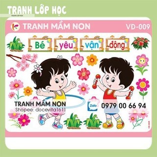 Decal mầm non-góc vận động vd-009