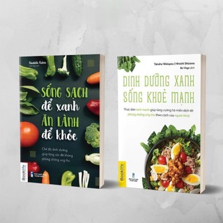 Sách Combo 2 cuốn: Sống sạch để xanh ăn lành để khỏe + Dinh dưỡng xanh sống khoẻ mạnh - 1980Books - Bản Quyền