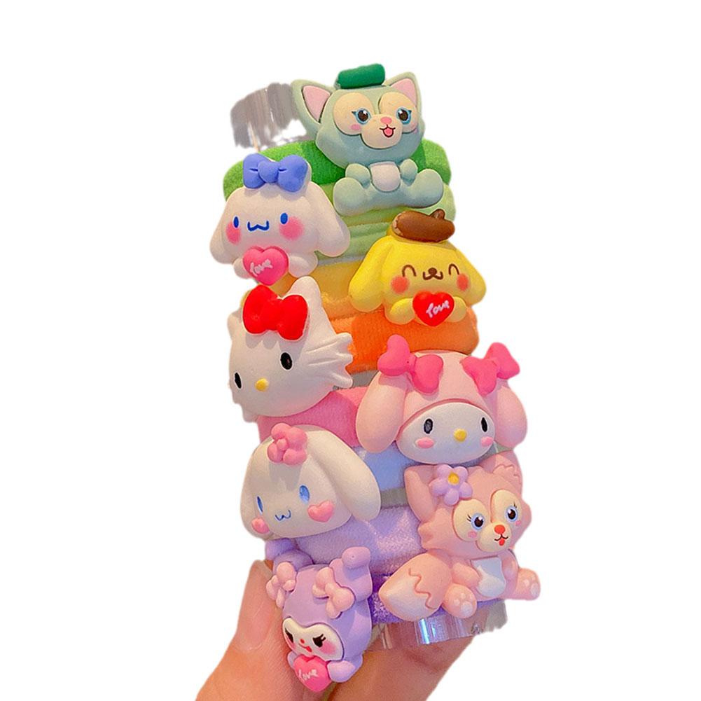 SANRIO Kuromi Dây Buộc Tóc Bằng Cao Su Nhiều Màu Sắc u0b4 Dành Cho Trẻ Em