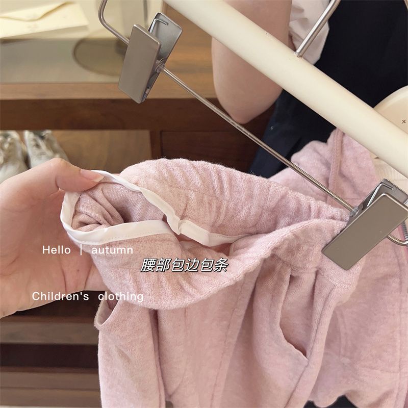 Set Đồ Thể Thao Áo Hoodie Có Khóa Kéo + Quần Dài Thời Trang Mùa Thu 2023 Phong Cách Hàn Quốc Cho Bé Gái