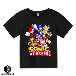 Áo thun dáng rộng in hình nhím sonic thời trang mùa hè cho bé dễ thương