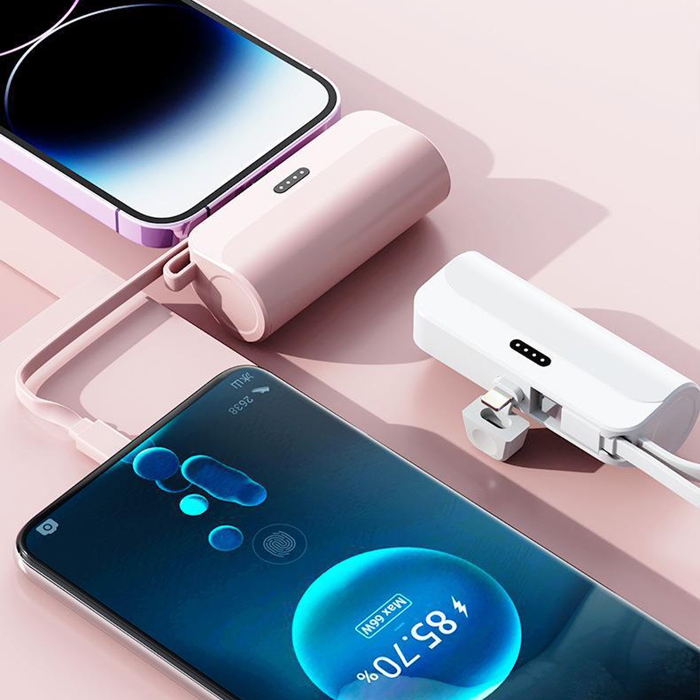 [Pin Sạc Dự Phòng mini Dễ Thương Nhẹ Nhàng Mang Đi Được Cho iphone android micro usb