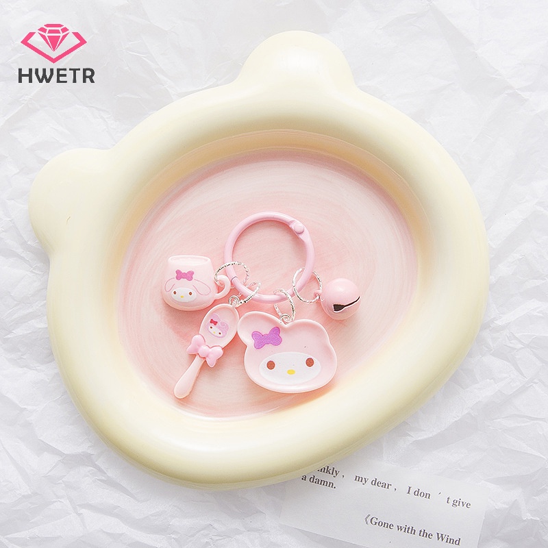 Hwtr sanrio Móc Chìa Khóa Hình Mèo kitty / kuromi melody cinnamoroll / pacha / Ếch Đáng Yêu Mới