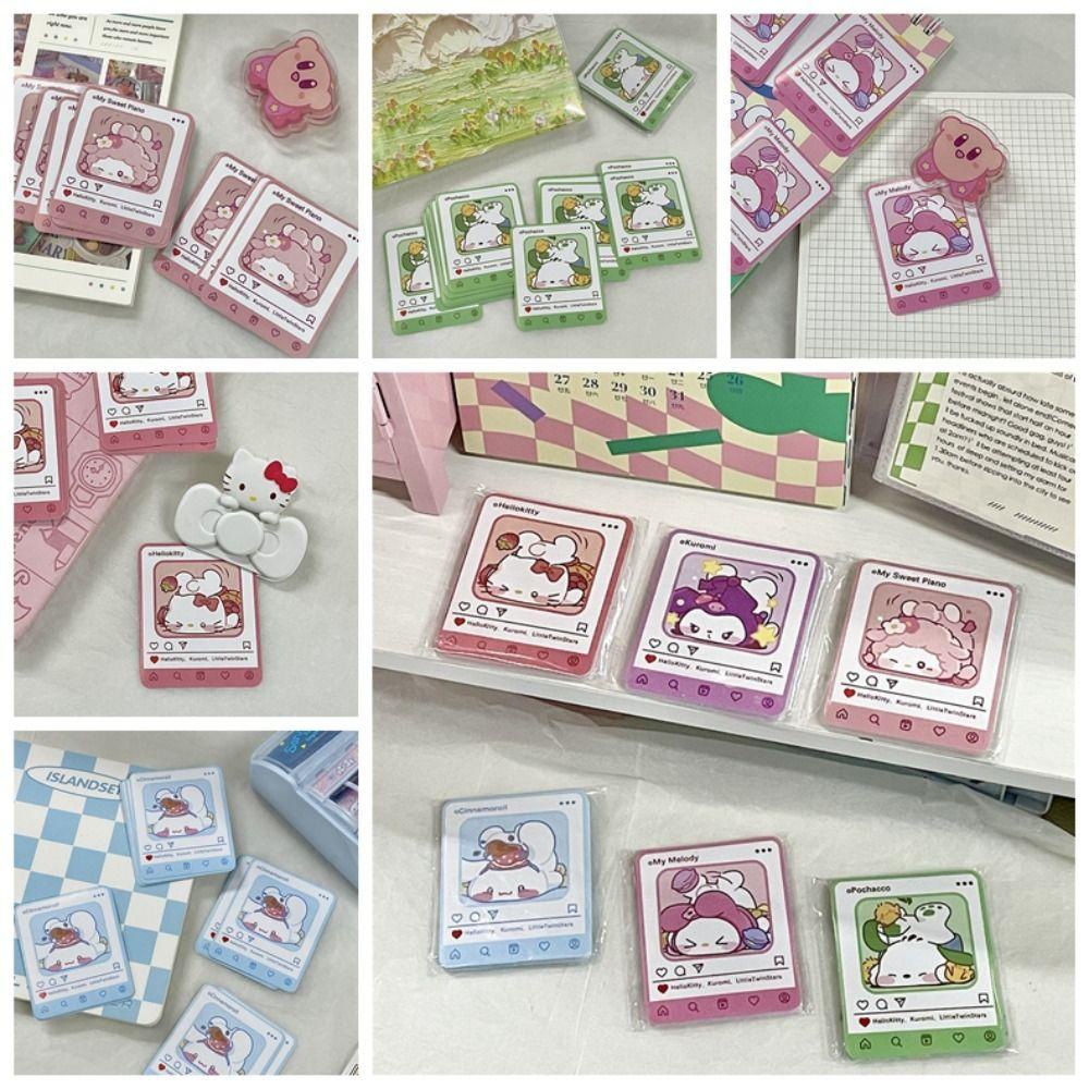 Bộ 20 Miếng Dán Hoạt Hình kuromi cinnamoroll kuromi Trang Trí Thủ Công diy