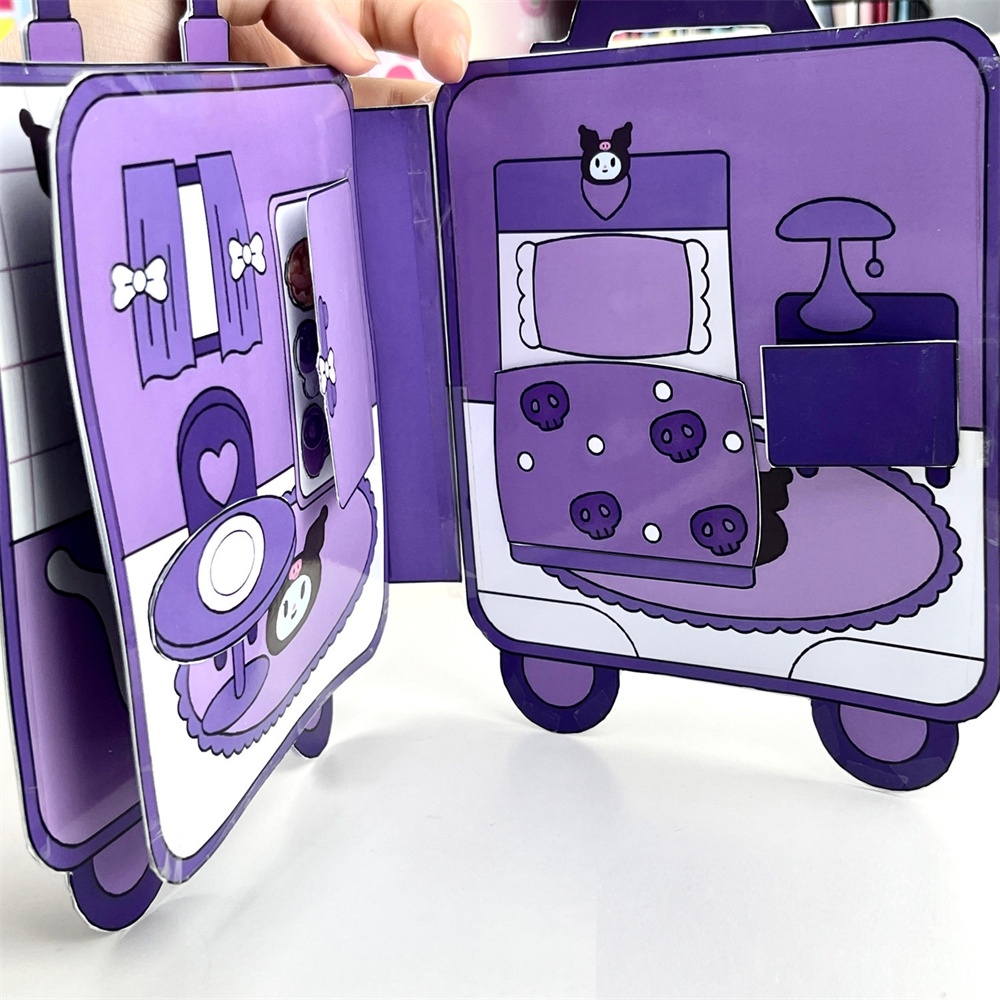 Sách sanrio kuromi Hoạt Hình Thủ Công Dễ Thương Tự Làm Đồ Chơi Giáo Dục Cho Bé Tại Nhà