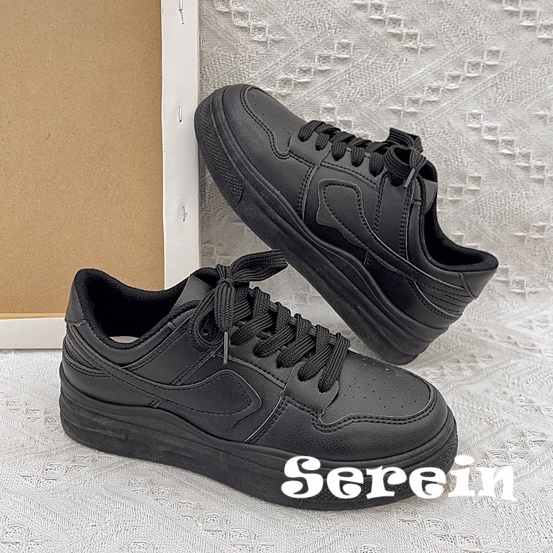 Serein  Giày Thể Thao Nữ Đế Siêu Nhẹ Thoáng Khí giày sneaker nữ Retro Thời Trang Thiết 2023 NEW Phong cách High quality Hàn Quốc Phong cách B95F1M7 36Z230909