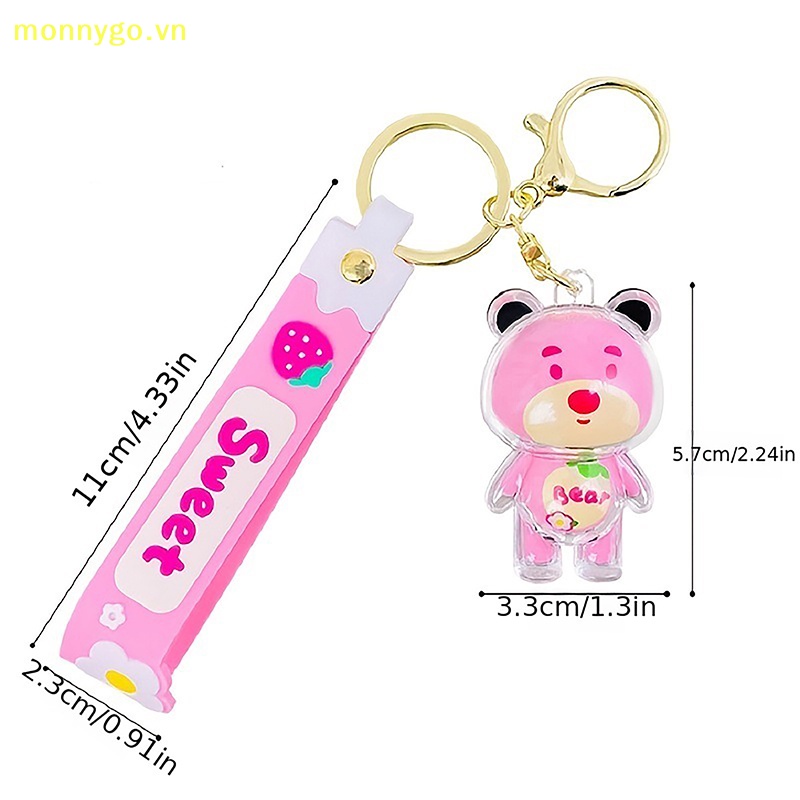 Monnygo Móc Chìa Khóa Xe Hơi / Túi Xách / Điện Thoại Hình Gấu / Dâu Tây Cười Dễ Thương Dùng Làm Quà Tặng Cho Bé vn