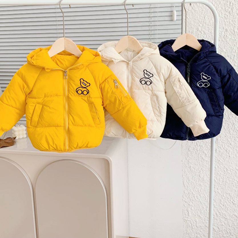 Áo Khoác Cho Bé Trai Bé Gái Thêu Gấu Cho Bé BAOBAOKIDS Cực Ấm Cho Bé Từ 10-26Kg