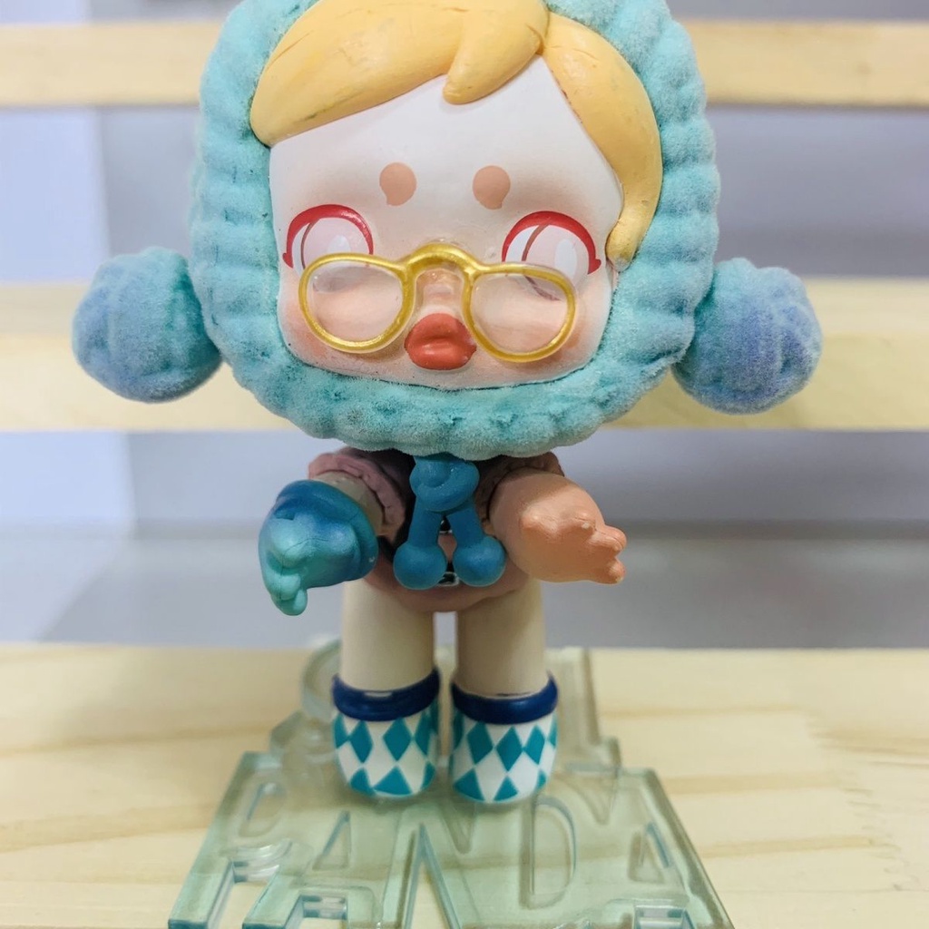 Mô Hình Đồ Chơi Gấu skullpanda meow Phiên Bản Màu Tím Cá Tính Dễ Thương