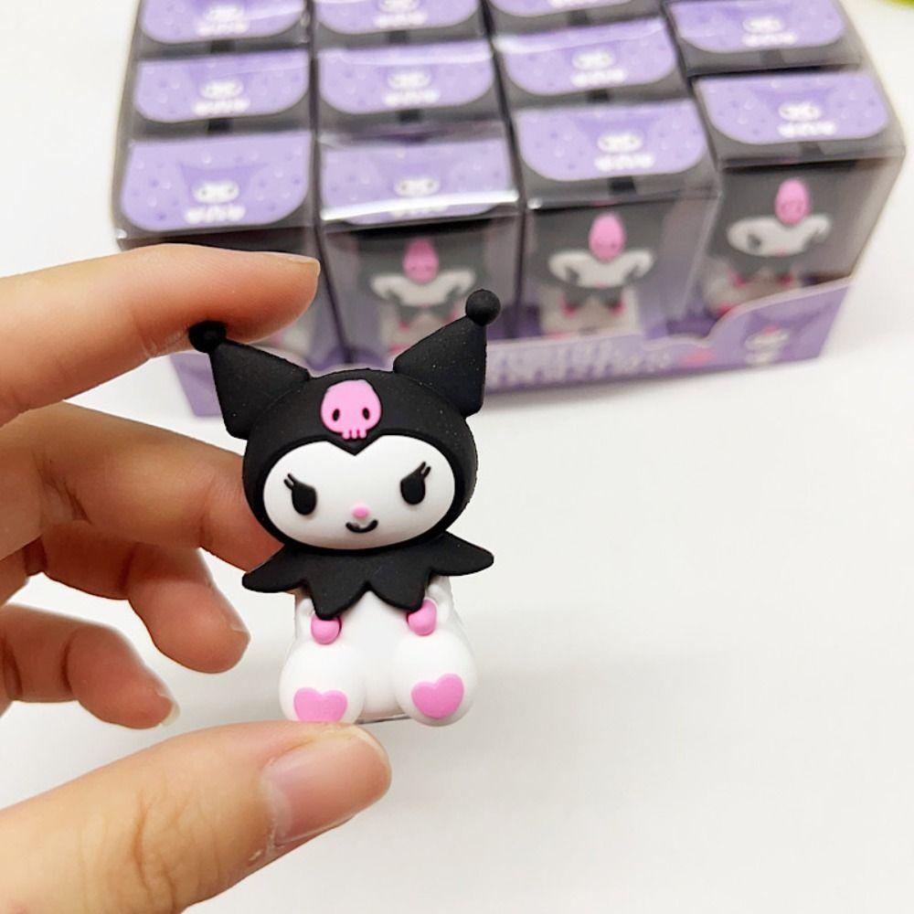 Lanfy Dụng Cụ Gọt Bút Chì Vẽ Hình Mèo kt kuromi melody Một Lỗ Bằng silicone kawaii