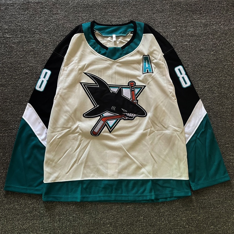 Nhl Khúc Côn Cầu Jersey Mỹ Retro Street Dance hiphop Khúc Côn Cầu Jersey Hip Hop Rời Kích Thước Lớn Đào Tạo Thể Thao Thêu Áo