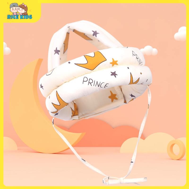[ RICE KIDS_Siêu thị cho bé ] Mũ bảo hiểm tập đi, tập bò cho bé 5-36 tháng Mũ nón bảo vệ đầu tập đi 