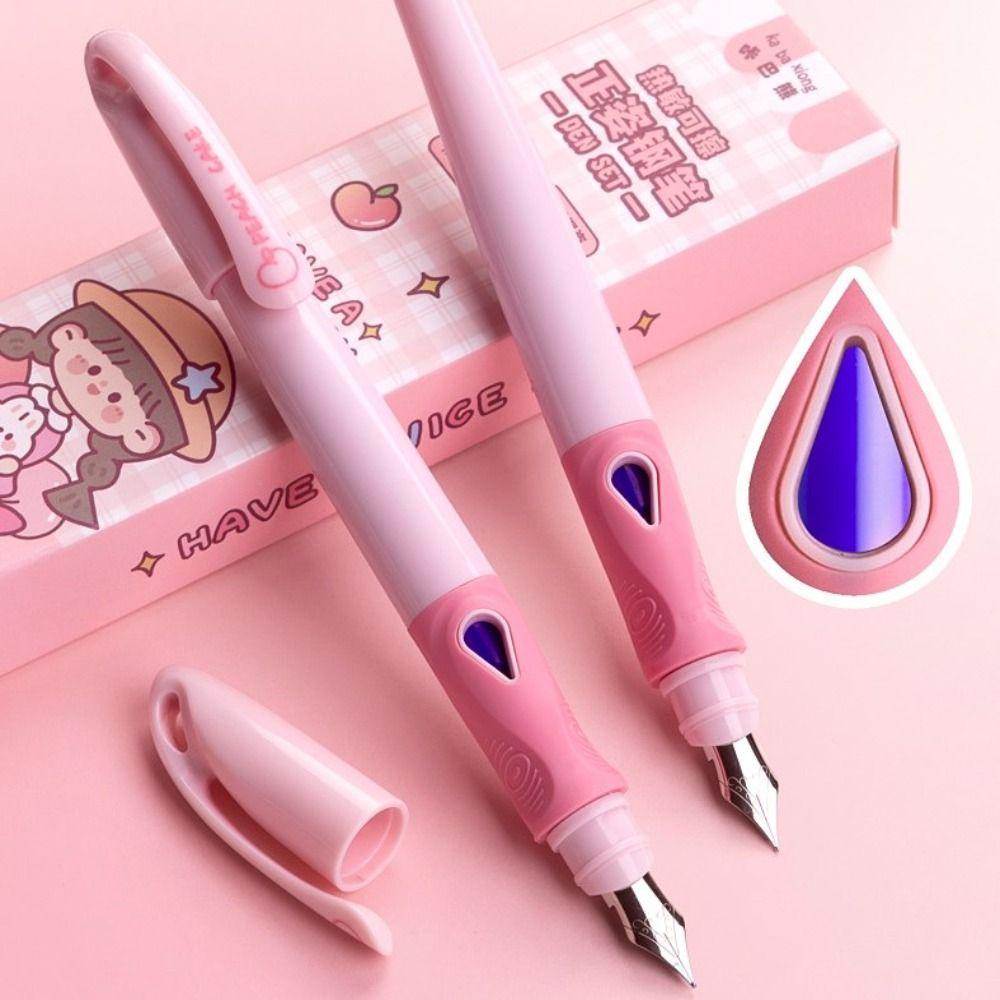 Mmluck Bộ Bút Máy Có Thể Tẩy Nhiệt Màu Xanh Dương Ngòi 0.5mm Viết Thư Pháp Cho Bé