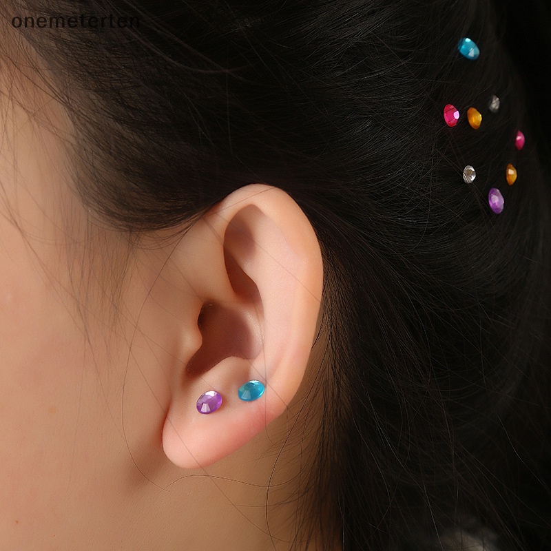 Rten Nhãn Dán Trang Trí Mặt / Mắt Tạm Thời Đính Đá Giả Kim Cương Dễ Thương Chống Nước Cho Bé Gái