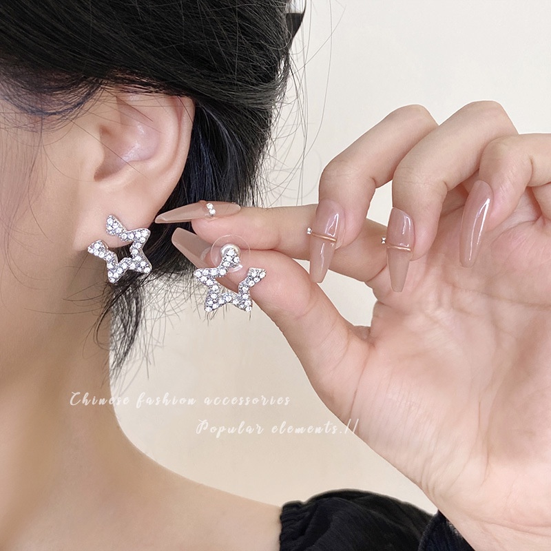 Khuyên Tai Ngôi Sao antone Hàn Quốc Đơn Giản Tinh Tế
