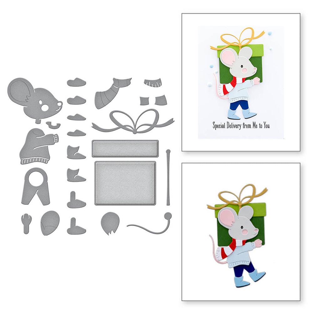 Khuôn Cắt Giấy Thép carbon Hình Búp Bê Chim Cánh Cụt Giáng Sinh Thẻ