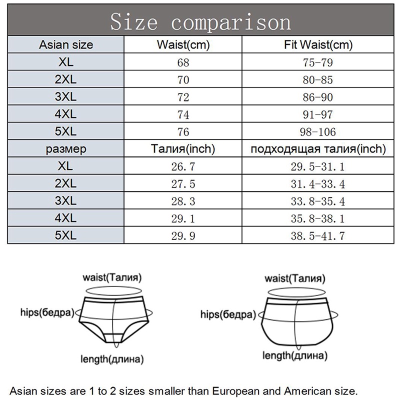Quần Lót Nam 100% cotton plus size xl-5xl