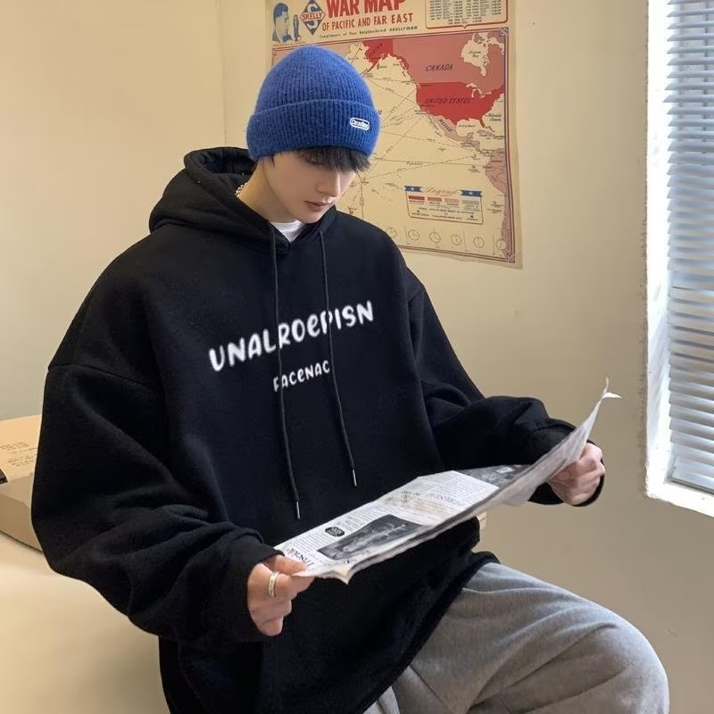 Áo hoodie Thu Đông Dáng Rộng Dày Dặn Nhiều Màu Sắc Chất Lượng Cao Có Túi Lớn Phong Cách Hàn Quốc Cho Nam Nữ