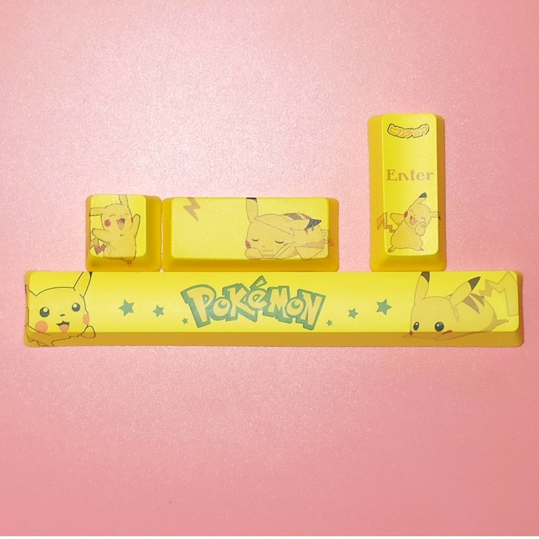 4 Cái pbt keycap one piece doraemon naruto