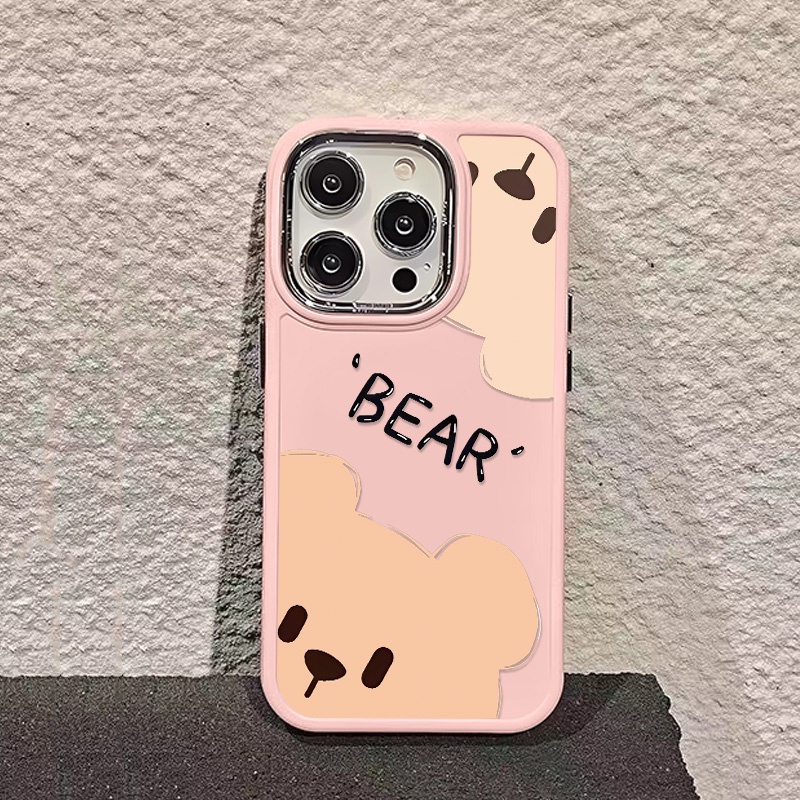 Ốp Điện Thoại Silicon Mềm Hình Gấu Hồng Cho iphone 11 7plus 13 12 12pro 8plus 11promax 7 14promax 14 13pro 11pro xr xsmax