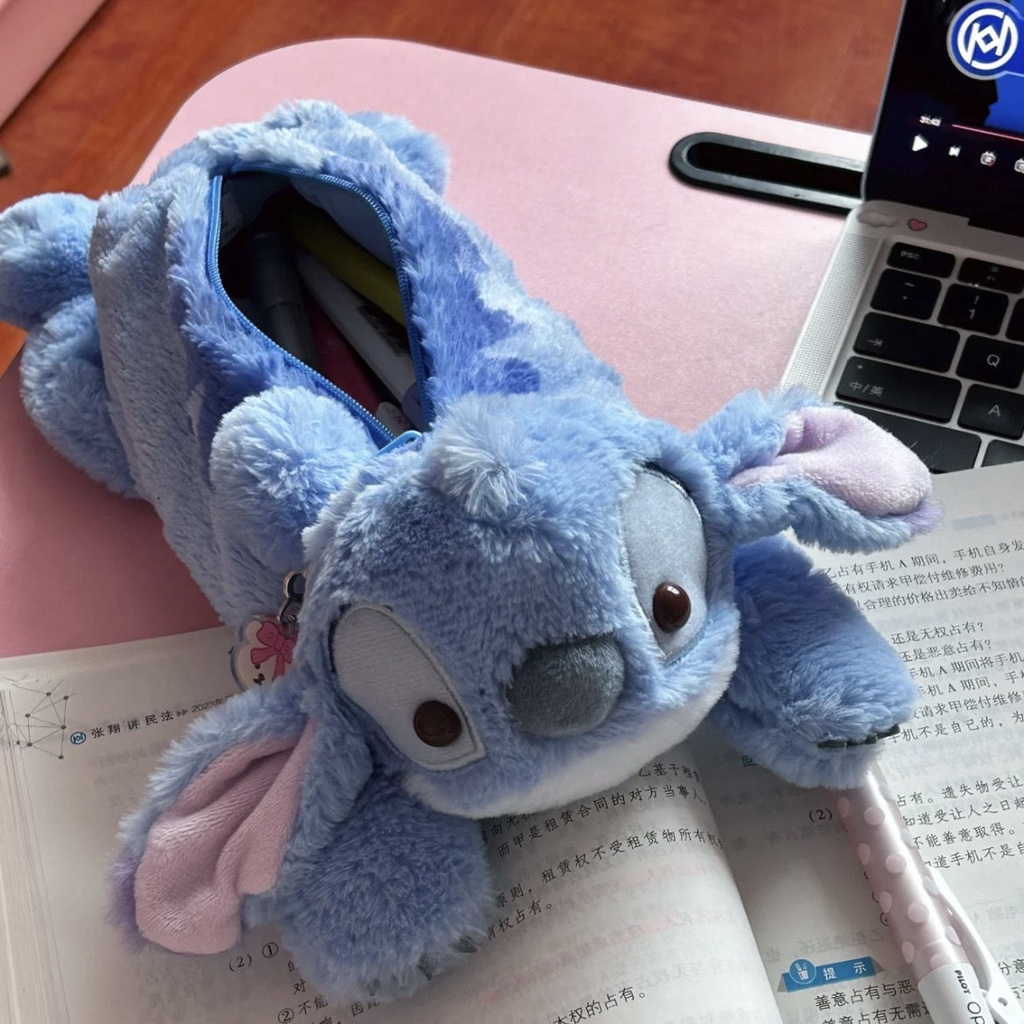 Túi Đựng Bút Hình Heo / stitch Nhồi Bông Dễ Thương Ốp