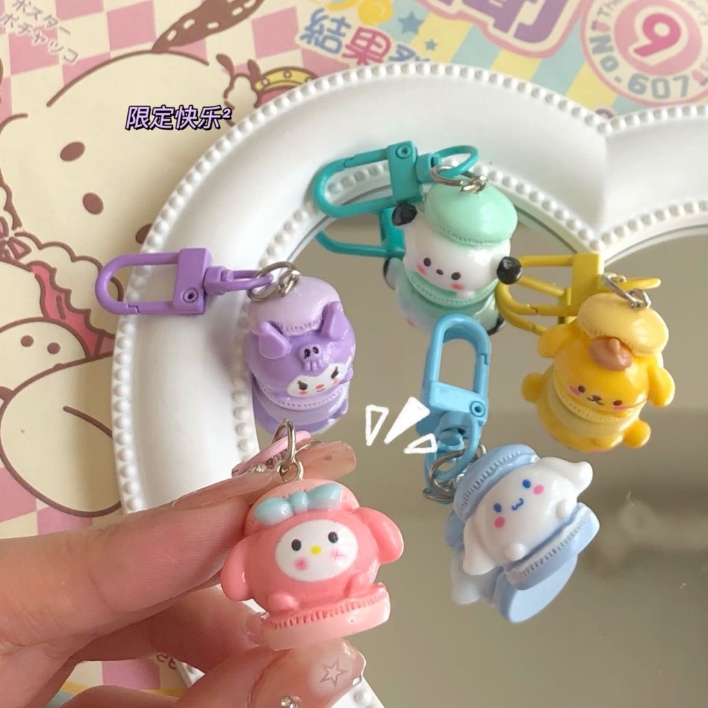 Dễ Thương Móc Khóa Hình Bánh macaron Đáng Yêu