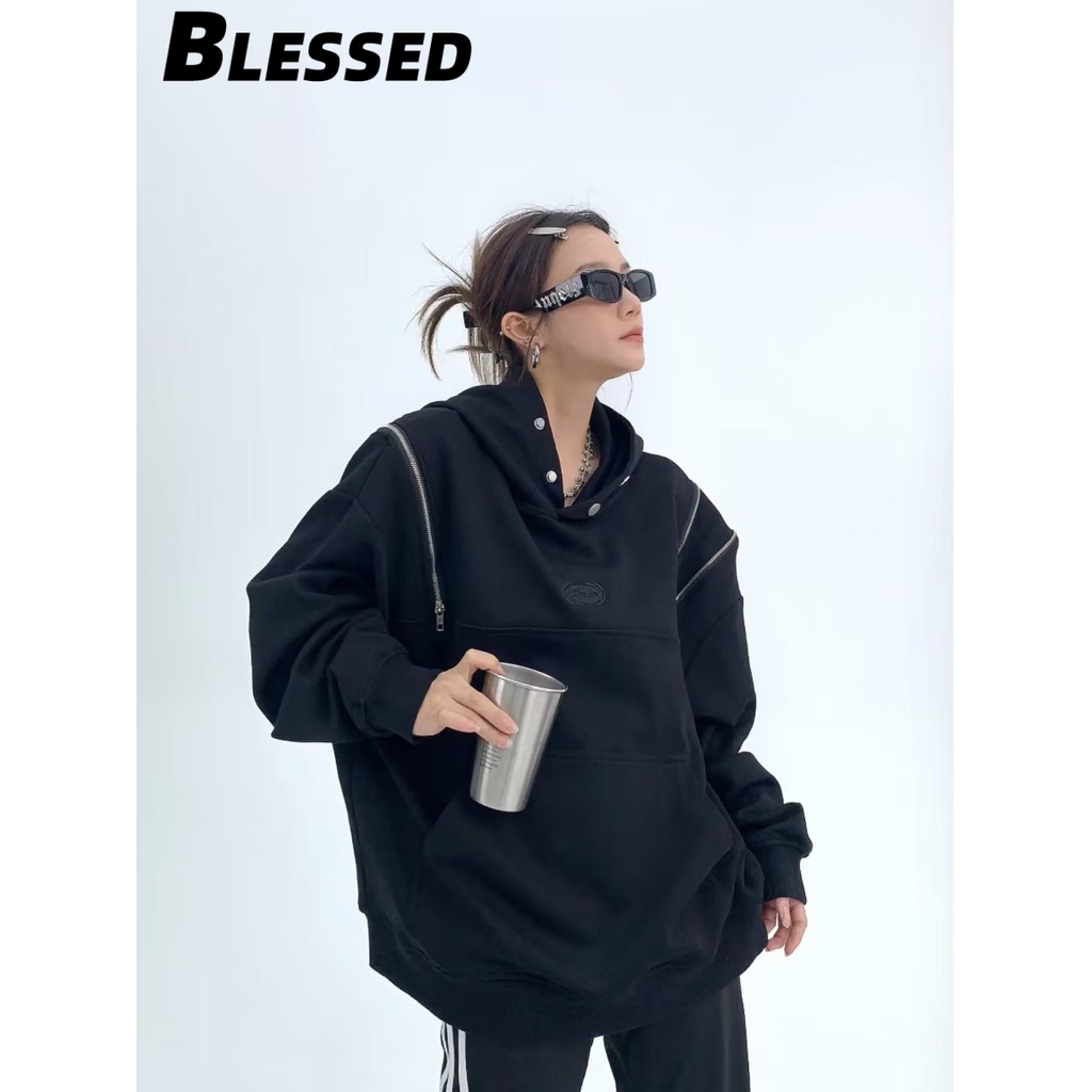 Blessed Áo Khoác hoodie áo khoác nữ zip hoodie Thanh lịch New Style INS casual WWY2391EL338Z230919
