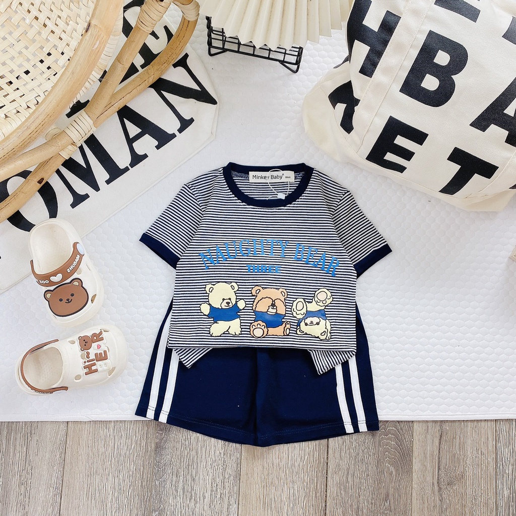 Đồ bộ thun lạnh cho bé trai bé gái , vải mềm mát thoáng khí, in hình dễ thương cho bé mặc nhà, bé mặc đi học.