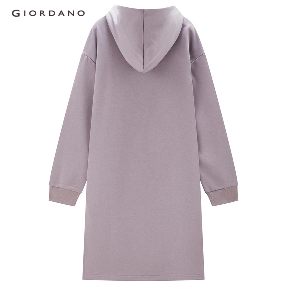 GIORDANO WOMEN Half-button hooded dress 05463854