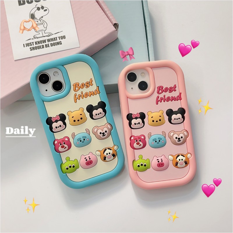 DISNEY Dễ Thương Ốp Điện Thoại Họa Tiết Hoạt Hình Gấu pooh / Chuột mickey minnie Cho iphone 15 14 13 12 11 pro max 15pro 14pro 13pro